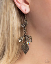 Load image into Gallery viewer, Descending Dazzle -Brass Earrings