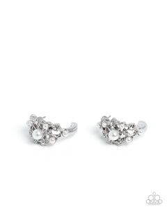 Dotted Daydream - White Earrings