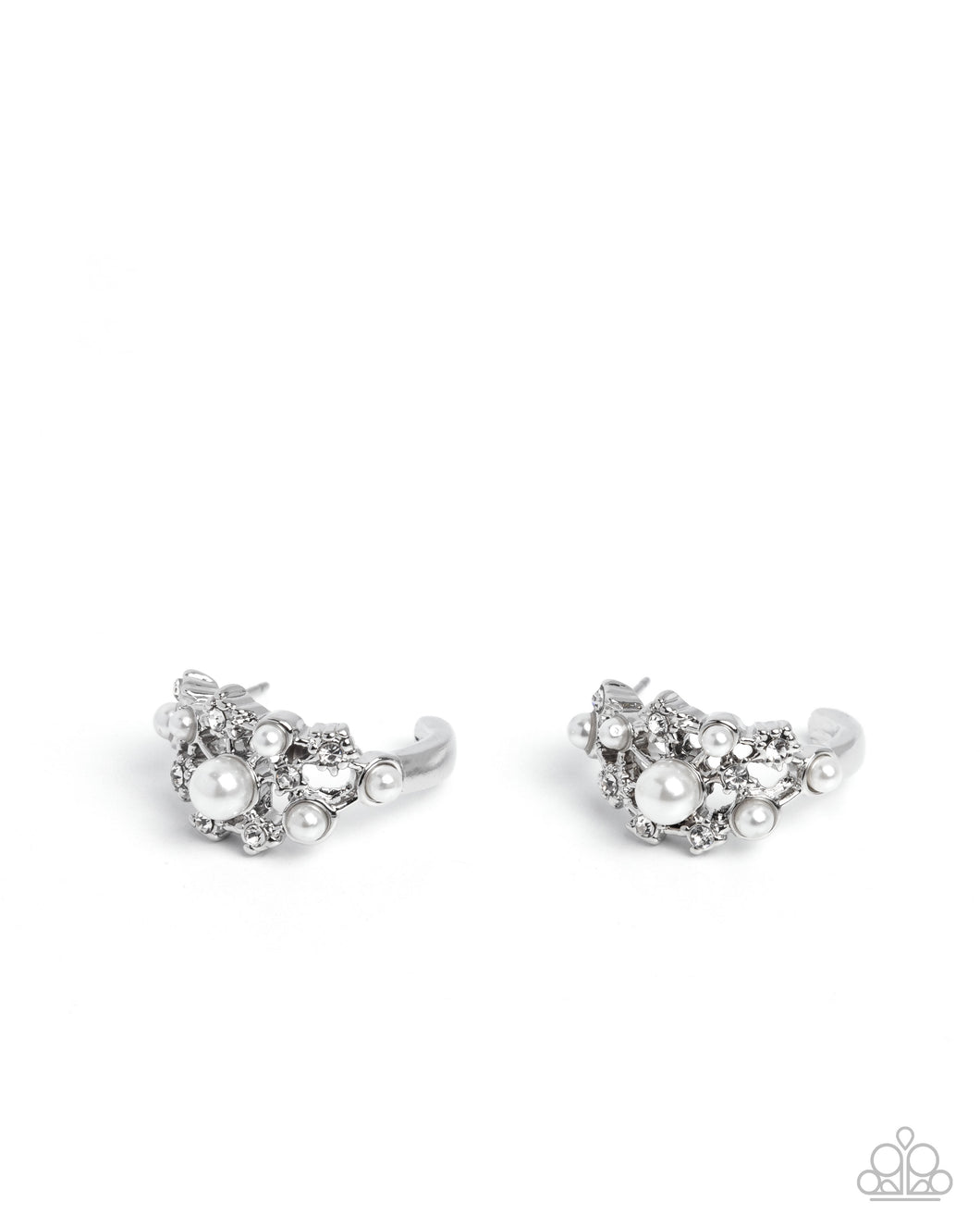 Dotted Daydream - White Earrings