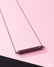 Load image into Gallery viewer, Timelessly Twinkling and Take A Moment - Red and Black Metal Necklace and Bracelet - Pink Diamond 2024
