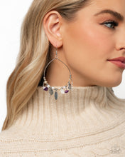 Load image into Gallery viewer, Feathered Fringe - Purple Earrings