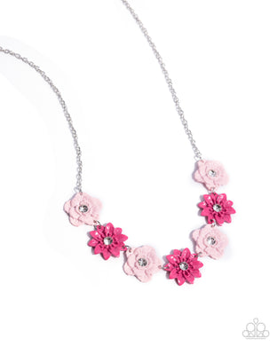 Frenetic Florals -Pink Necklace