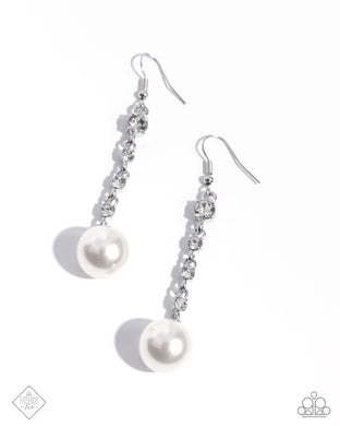 Genial Glam -White Earrings