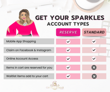 Load image into Gallery viewer, Get your Sparkles Account Types