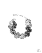 Load image into Gallery viewer, Hammered Hangout -Silver Bracelet