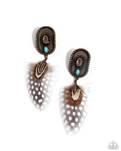 Load image into Gallery viewer, Feathered Fairy Tale - Brass Earrings