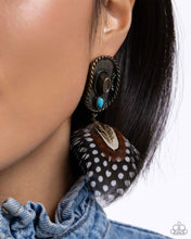 Load image into Gallery viewer, Feathered Fairy Tale - Brass Earrings