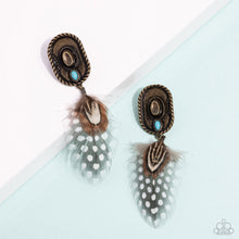 Load image into Gallery viewer, Feathered Fairy Tale - Brass Earrings