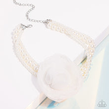 Load image into Gallery viewer, Radiant Rosette - White Necklace