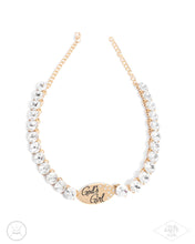 Load image into Gallery viewer, Gods Girl — Gold Necklace Choker — Pink Diamond 2025