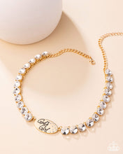 Load image into Gallery viewer, Gods Girl — Gold Necklace Choker — Pink Diamond 2025