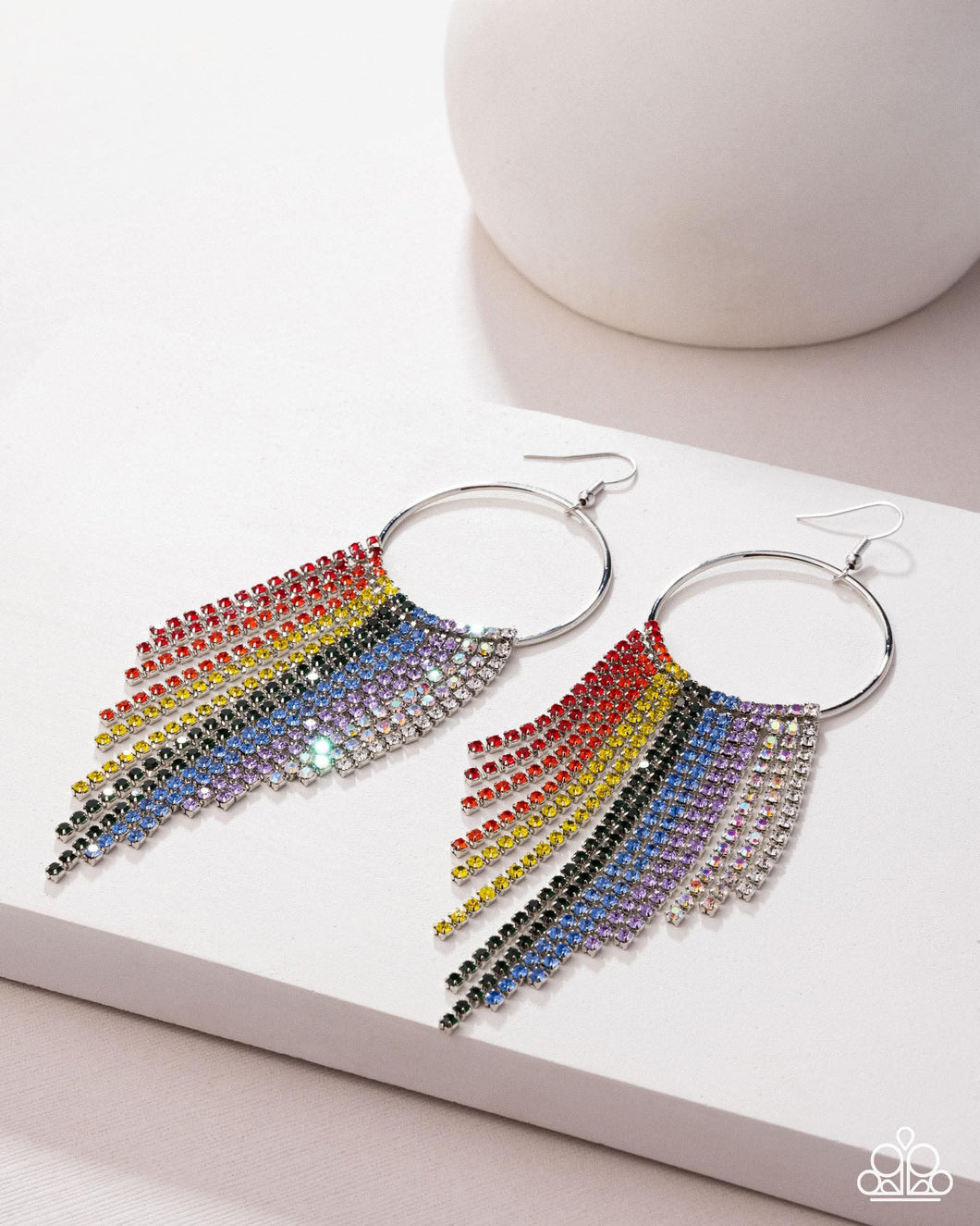 Streamlined Shimmer - Multi Earrings - Pink Diamond 2025
