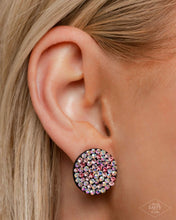 Load image into Gallery viewer, RADIANT RIPPLES - PINK RHINESTONE MULTI CIRCLE POST EARRINGS - PINK DIAMOND EXCLUSIVE - PAPARAZZ