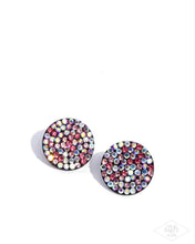 Load image into Gallery viewer, RADIANT RIPPLES - PINK RHINESTONE MULTI CIRCLE POST EARRINGS - PINK DIAMOND EXCLUSIVE - PAPARAZZ