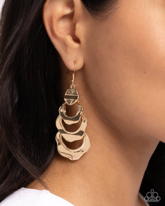 Layered Labor - Gold Earrings