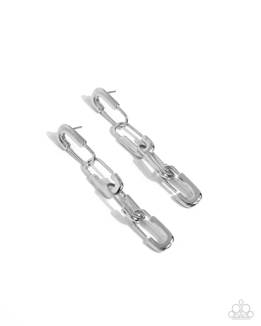 Linked Launch - Silver Earrings
