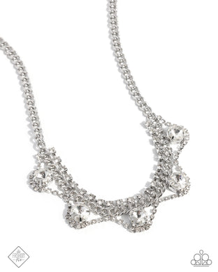 Never Enough Elegance -White Necklace