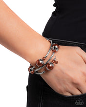 Load image into Gallery viewer, Palatial Pearls -Brown Bracelet