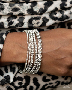 Persistent Pizzazz -White Bracelet