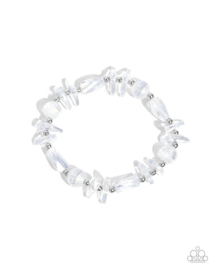 Reflective Ritardando - White Bracelet