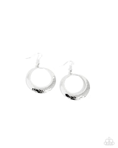 Retro Radius - Silver Earrings