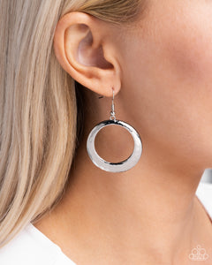 Retro Radius - Silver Earrings