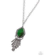Load image into Gallery viewer, Stamped Statement - Green Necklace