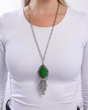 Load image into Gallery viewer, Stamped Statement - Green Necklace