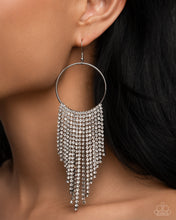 Load image into Gallery viewer, Streamlined Shimmer - White Earrings