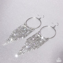 Load image into Gallery viewer, Streamlined Shimmer - White Earrings