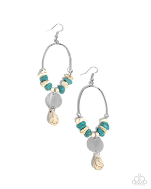 Suspended Santa Fe -White Earrings