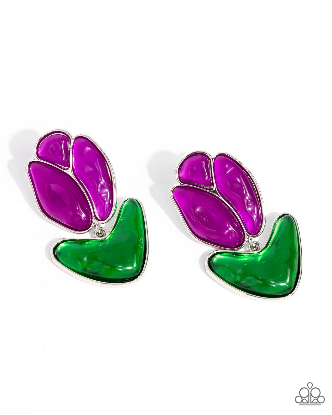 Tulip Triumph - Purple Earrings