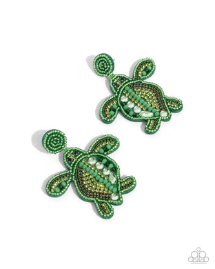 Paparazzi Earring PREORDER ~ May 2025 Life of the Party - Turtle Tapestry