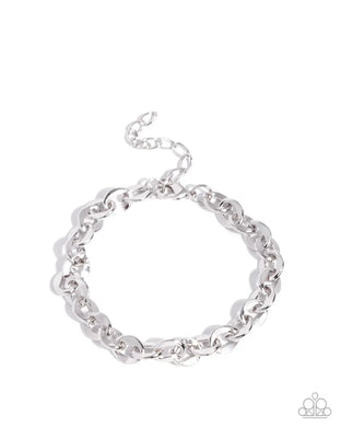 Chain Bracelet (Charms) - Silver Rodium Plated Blank Charm Bracelet - Paparazzi