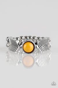 Awesomely ARROW-Dynamic - Yellow - Paparazzi Accessories