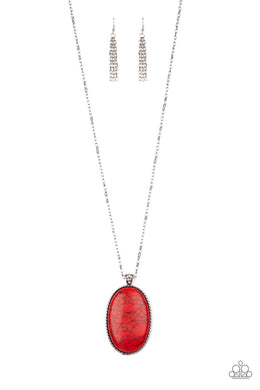 Stone Stampede - Red Necklace