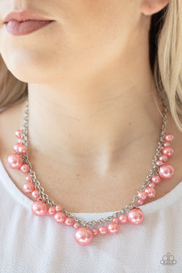 Uptown Pearls - Orange Necklace