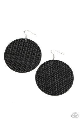 WEAVE Your Mark - Black Earrings