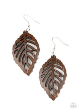 Load image into Gallery viewer, LEAF Em Hanging - Brown Earrings