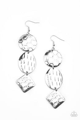 Mixed Movement - Silver Earrings