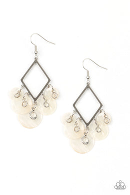 Pomp And Circumstance - White Earrings