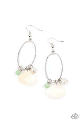 This Too SHELL Pass - Green Earrings