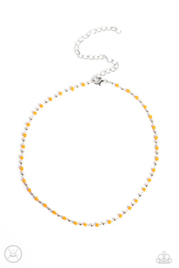 Neon Lights - Orange Chocker Necklace