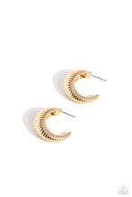 Load image into Gallery viewer, Textured Tenure - Gold Earrings