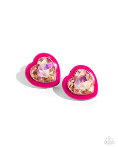Heartfelt Haute - Pink Earrings